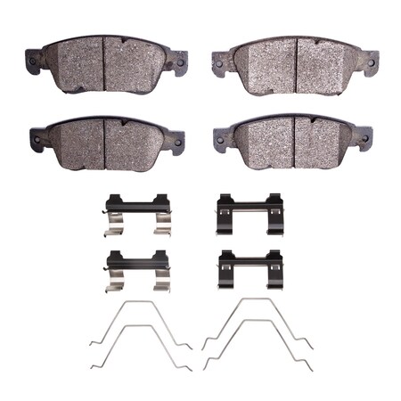 Dynamic Friction Co Active Performance Pads and Hardware Kit, High Friction, High Torque/Aggressive Initial Bite, Front 1115-1287-01